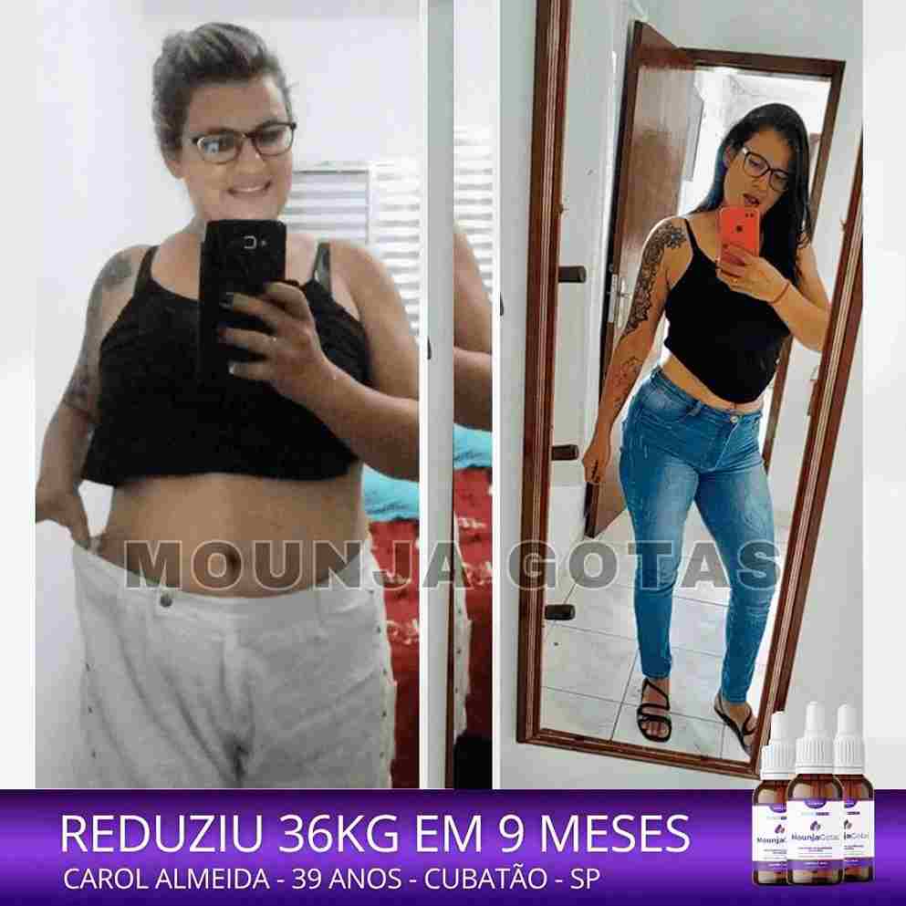 Resultado antes e depois Mounja Gotas