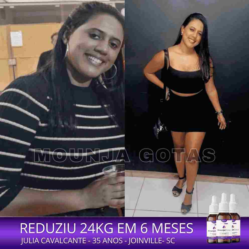 Resultado antes e depois Mounja Gotas