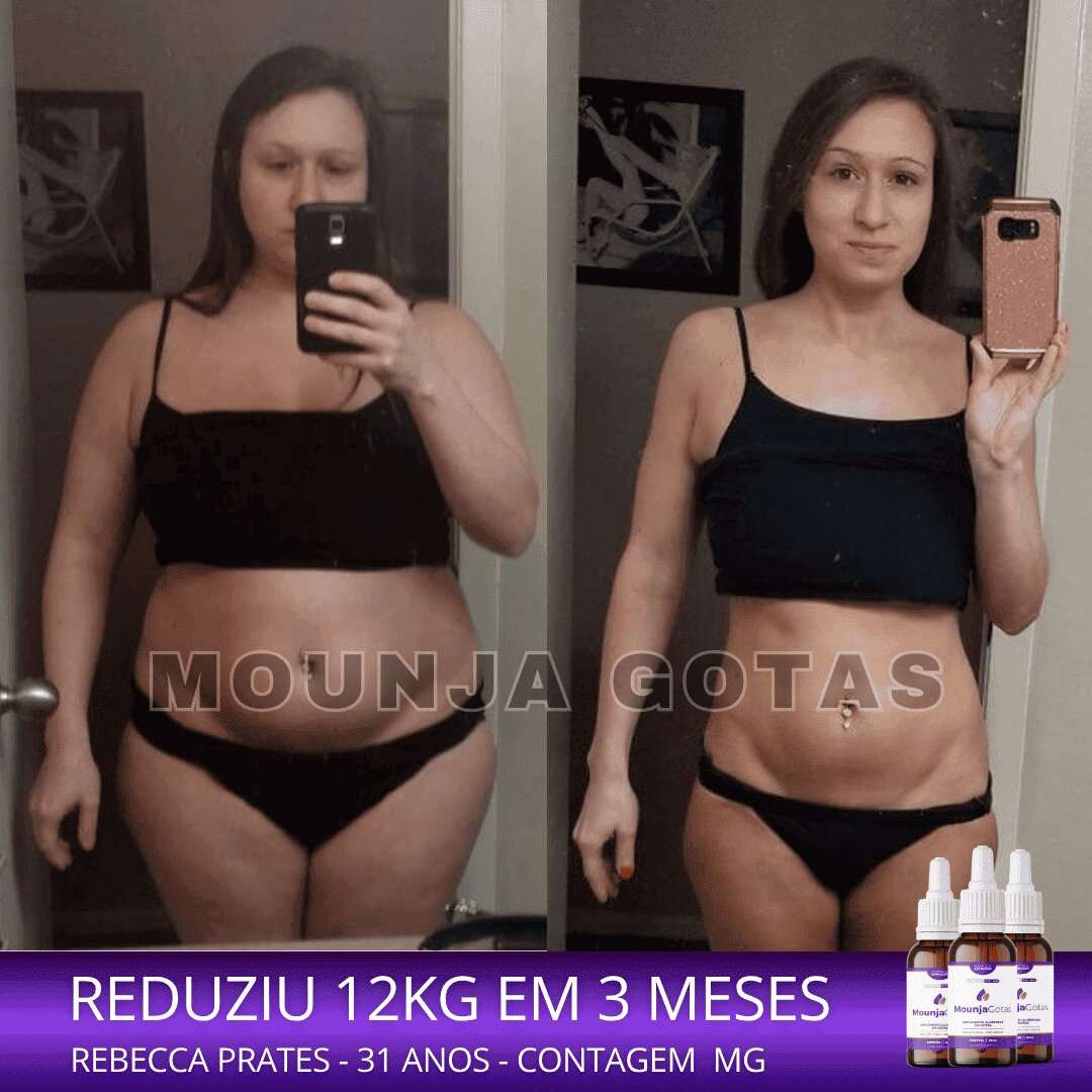 Resultado antes e depois Mounja Gotas